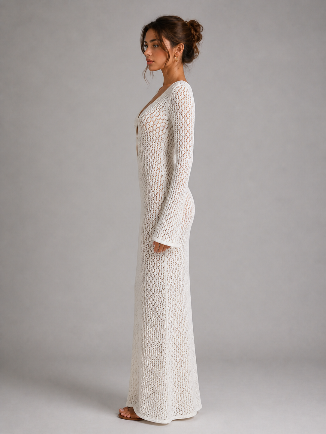 AURÉLIE – ROBE LONGUE CROCHETÉE DOS NU