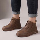 Solange – Baskets montantes fourrées en cuir