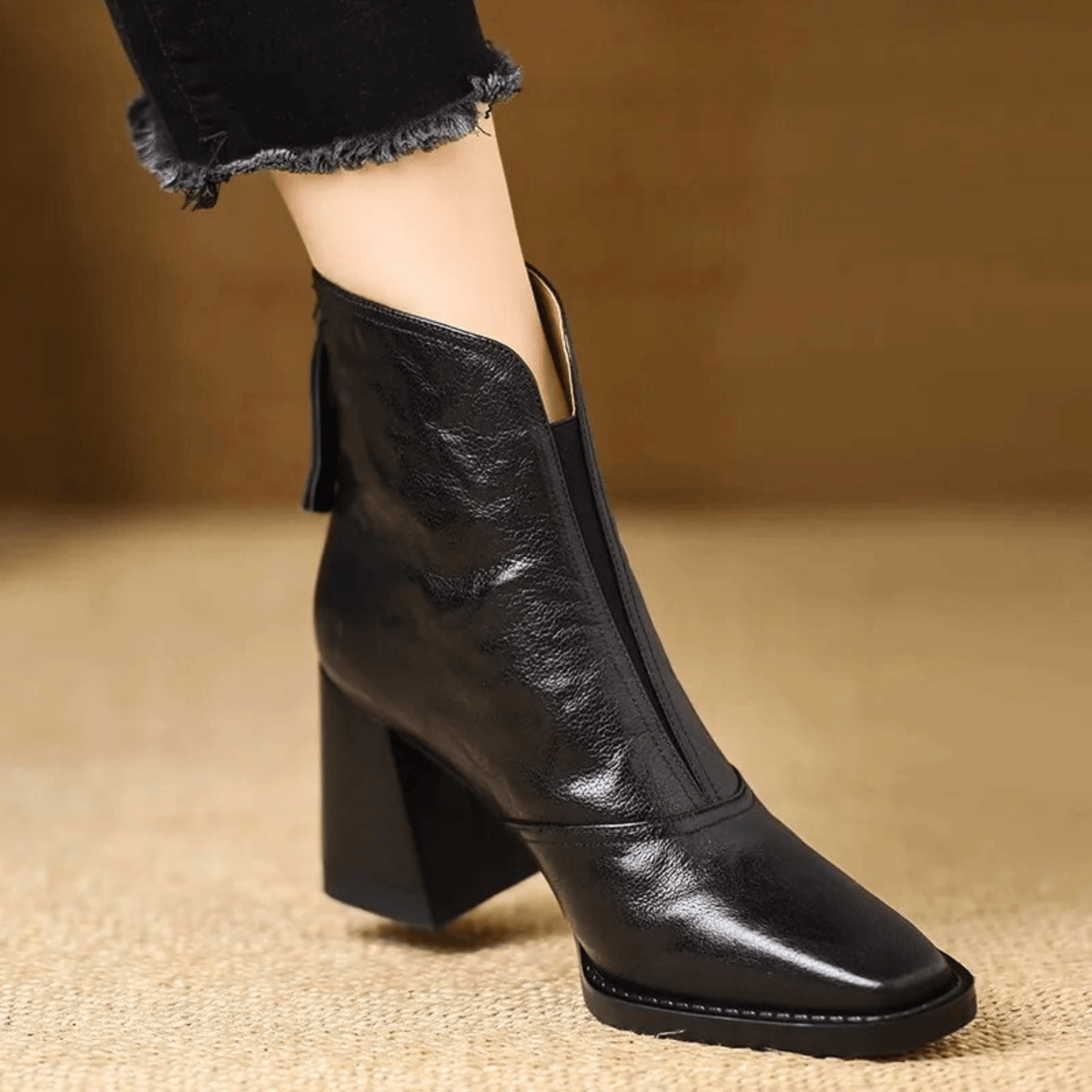 NORINA | Bottines en cuir à talon moyen