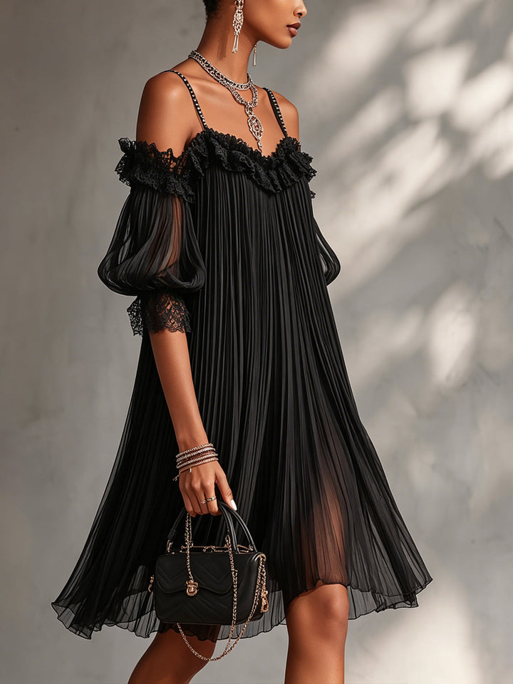 Clémence™ | Robe Courte Élégante en Dentelle