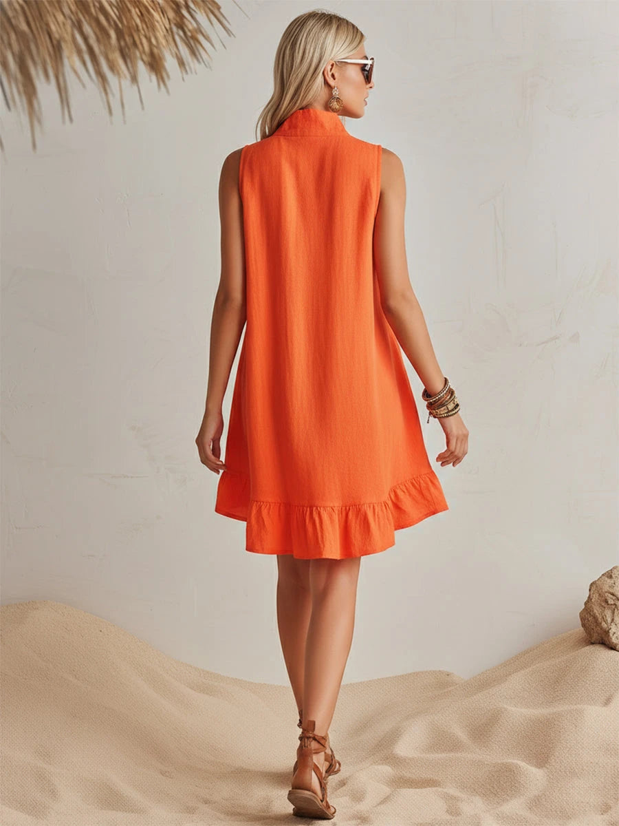 Lina | Robe fluide d’été avec zip élégant