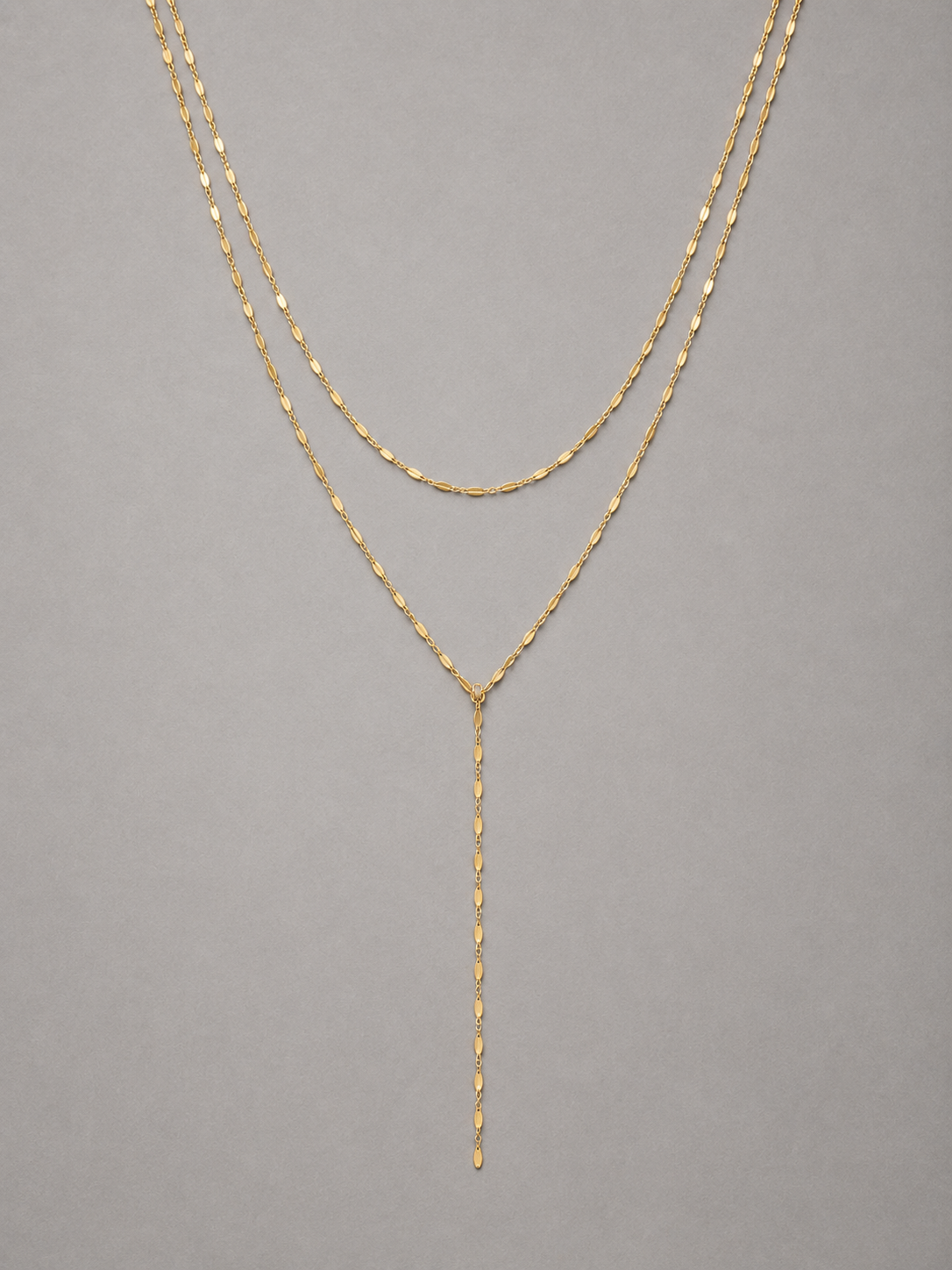 MOONÉA – CHAÎNE Y DORÉE DOUBLE RANG COLLIER