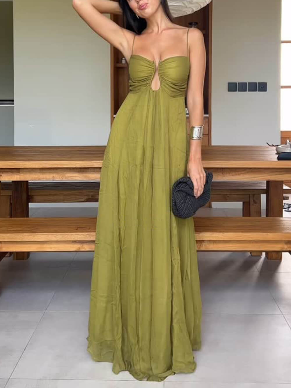 Inès™ | Robe longue avec détail cut-out élégant