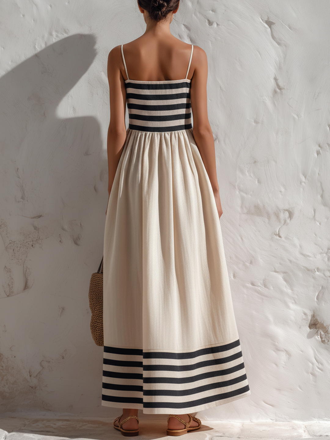 Camille | Robe Longue Rayée Légère