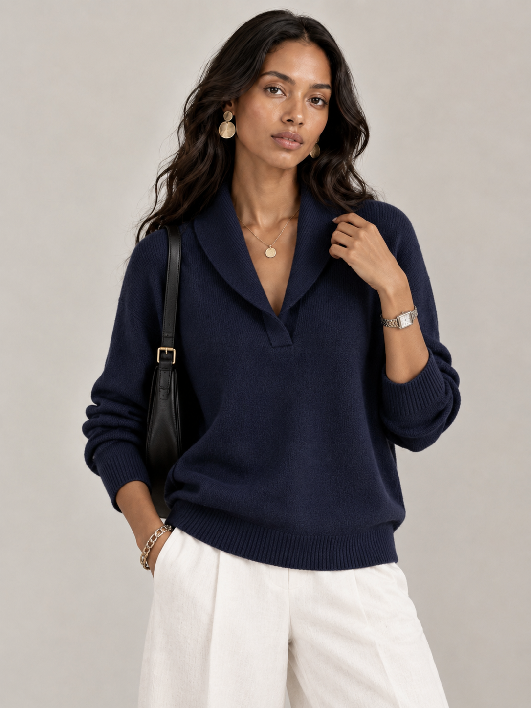 Séverine™ | Pull élégant à col V