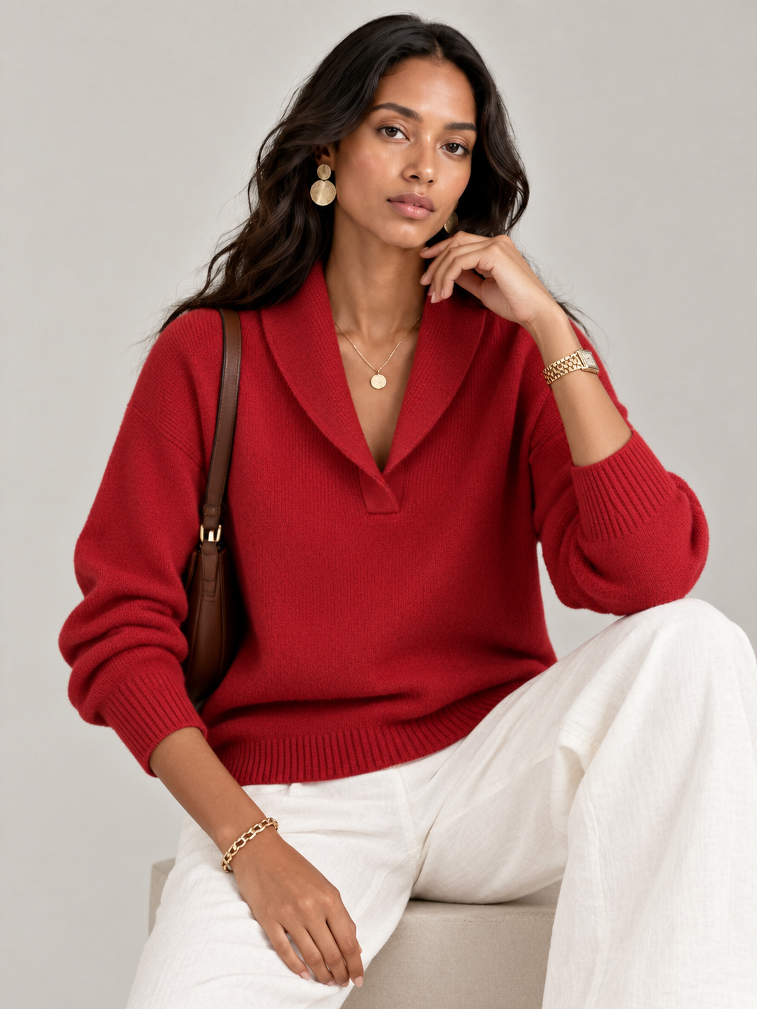 Séverine™ | Pull élégant à col V