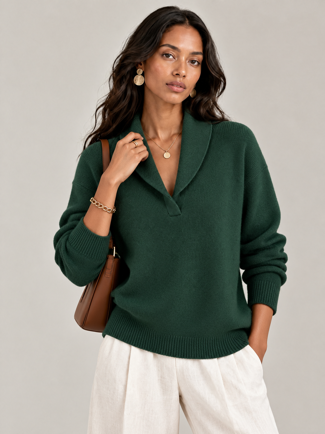 Séverine™ | Pull élégant à col V