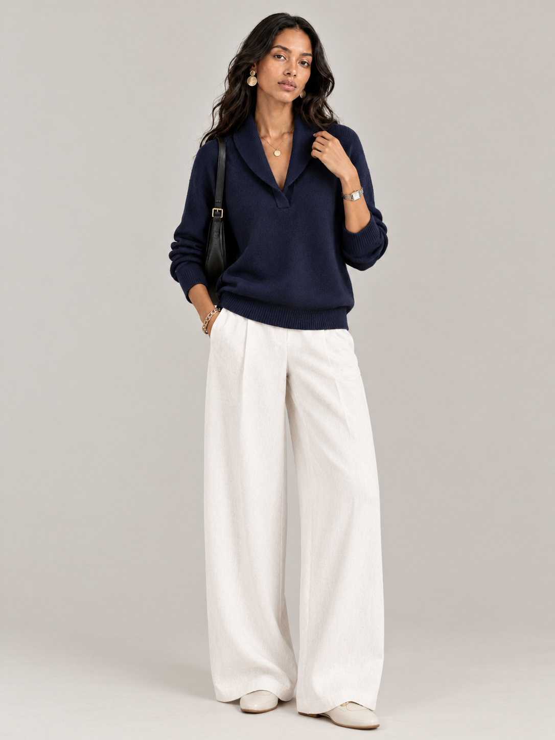 Séverine™ | Pull élégant à col V