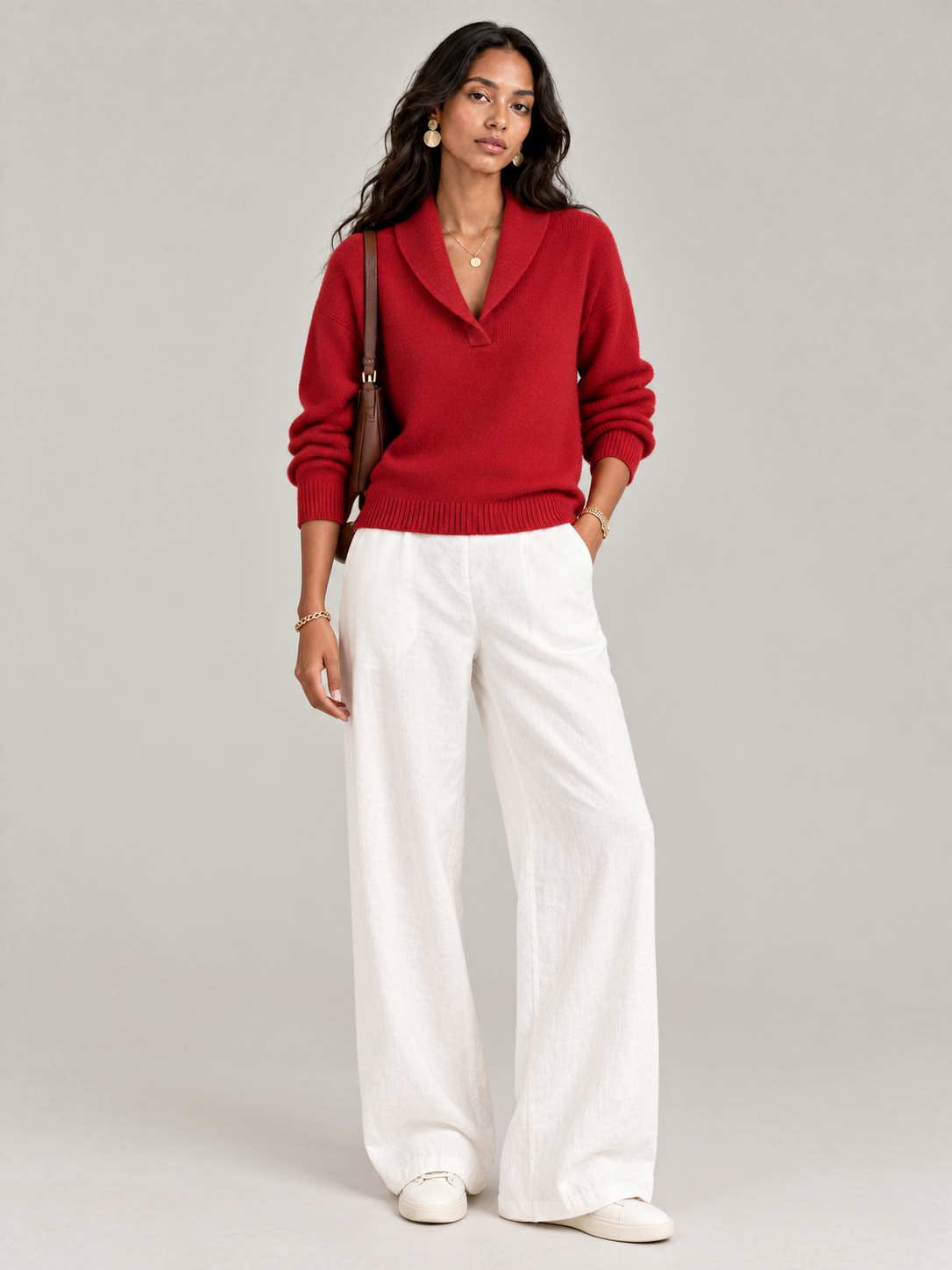Séverine™ | Pull élégant à col V