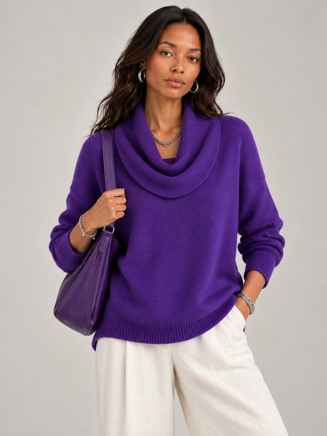 Justine™ | Pull à col drapé