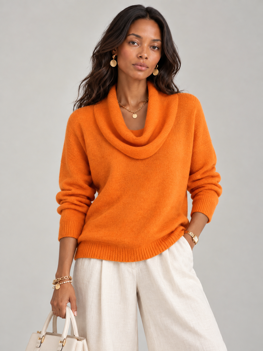 Justine™ | Pull à col drapé