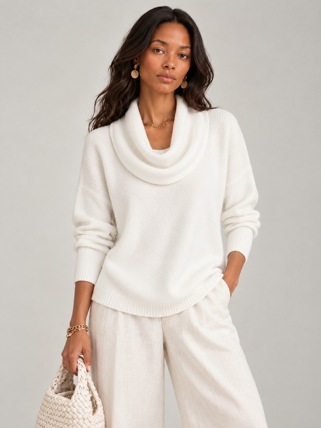 Justine™ | Pull à col drapé