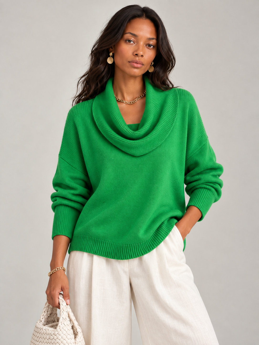 Justine™ | Pull à col drapé