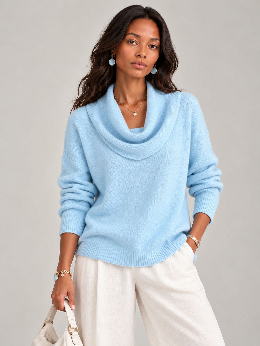 Justine™ | Pull à col drapé