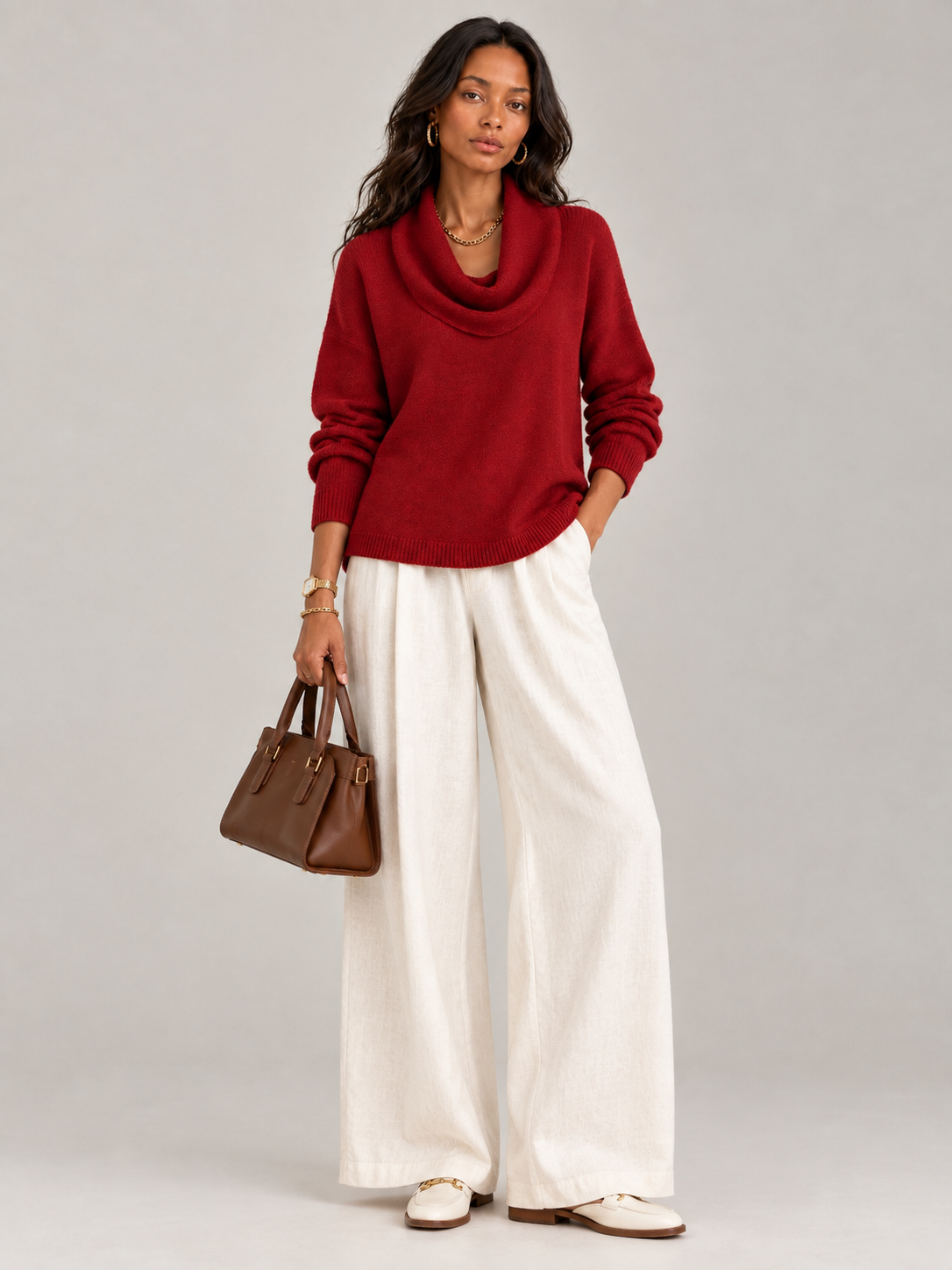 Justine™ | Pull à col drapé