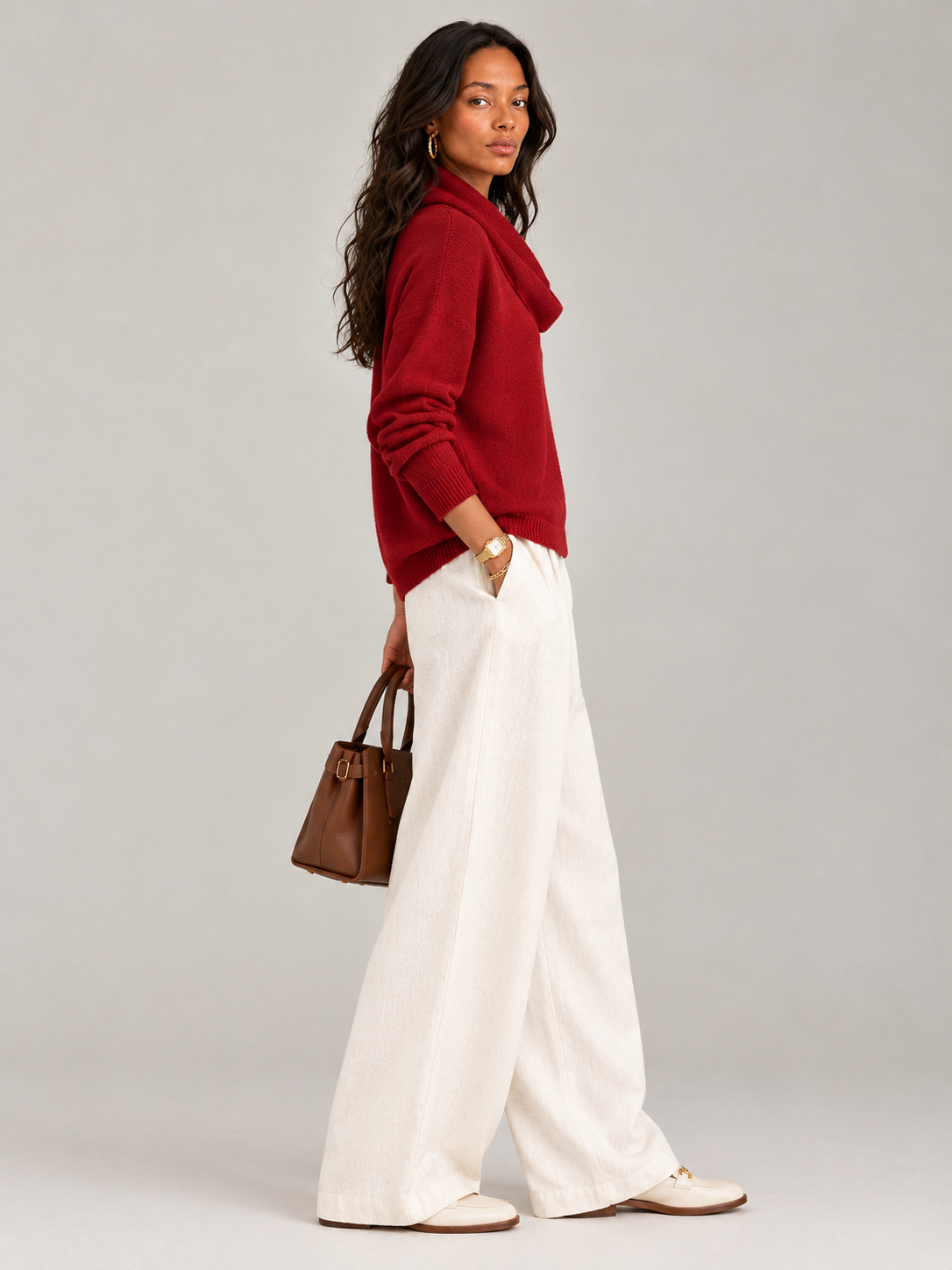 Justine™ | Pull à col drapé
