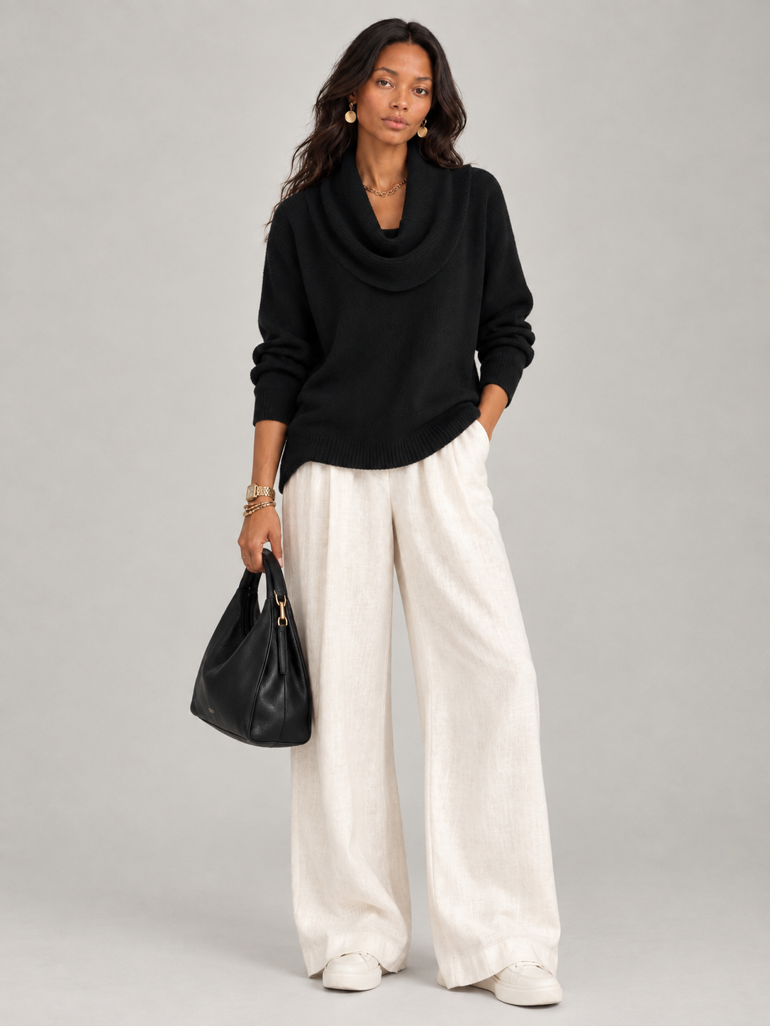 Justine™ | Pull à col drapé