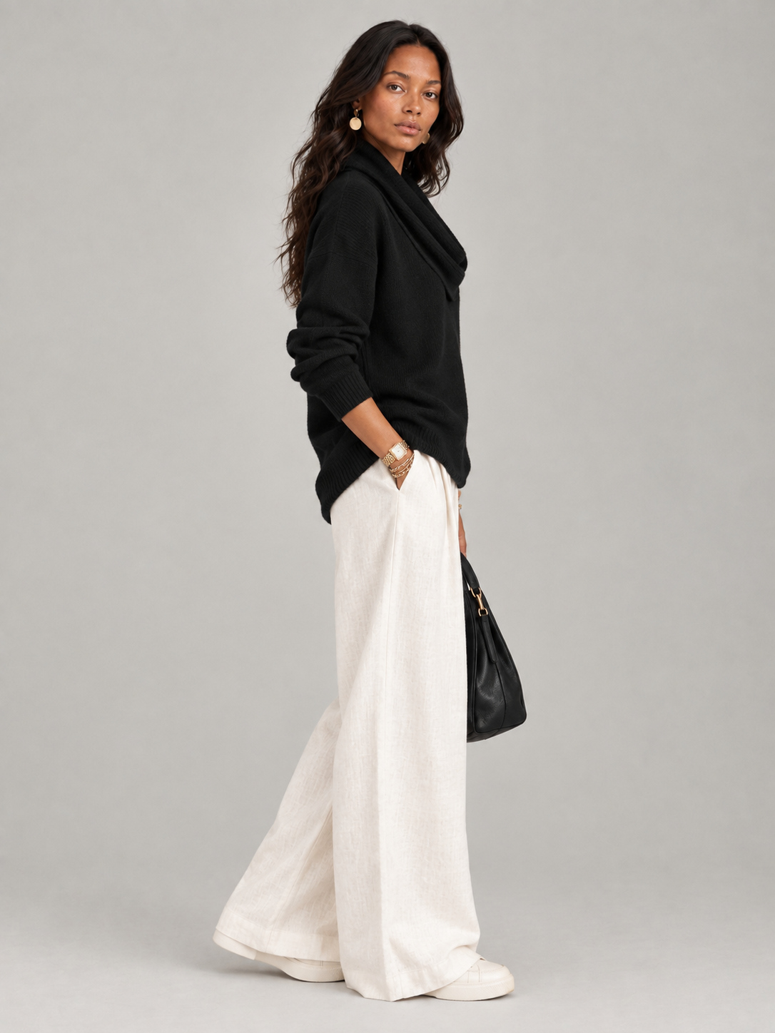 Justine™ | Pull à col drapé