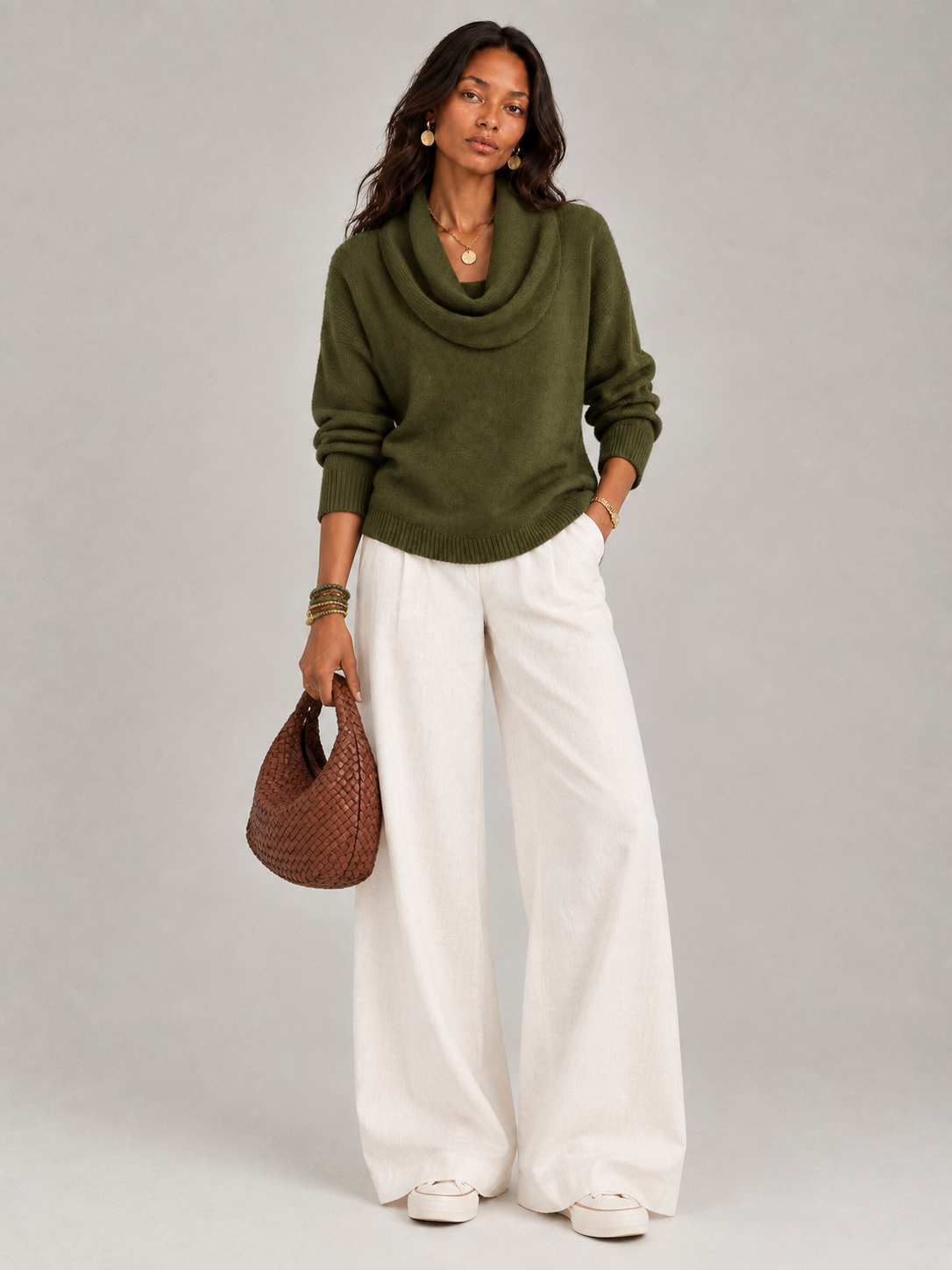 Justine™ | Pull à col drapé