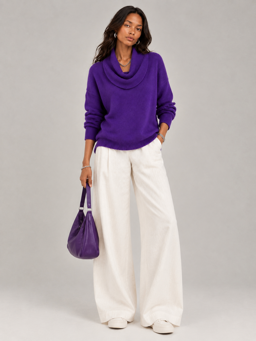 Justine™ | Pull à col drapé