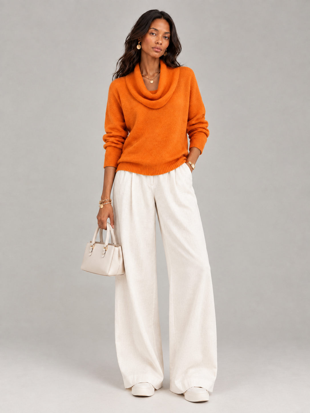 Justine™ | Pull à col drapé