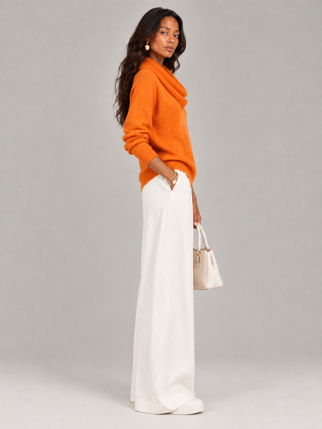 Justine™ | Pull à col drapé