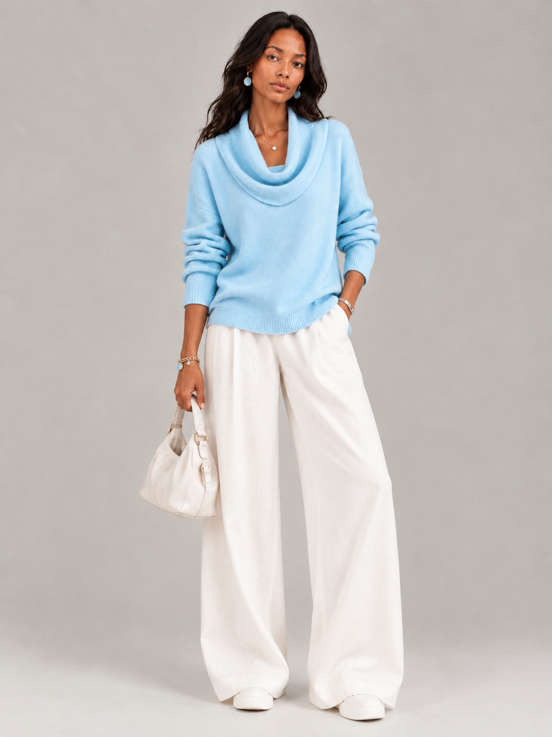 Justine™ | Pull à col drapé