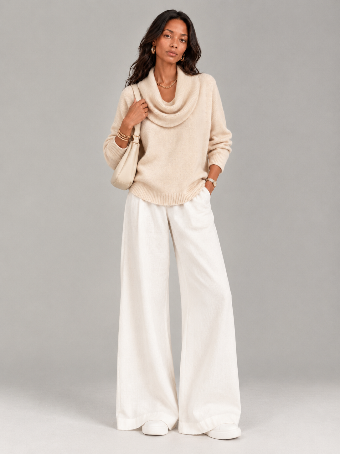 Justine™ | Pull à col drapé