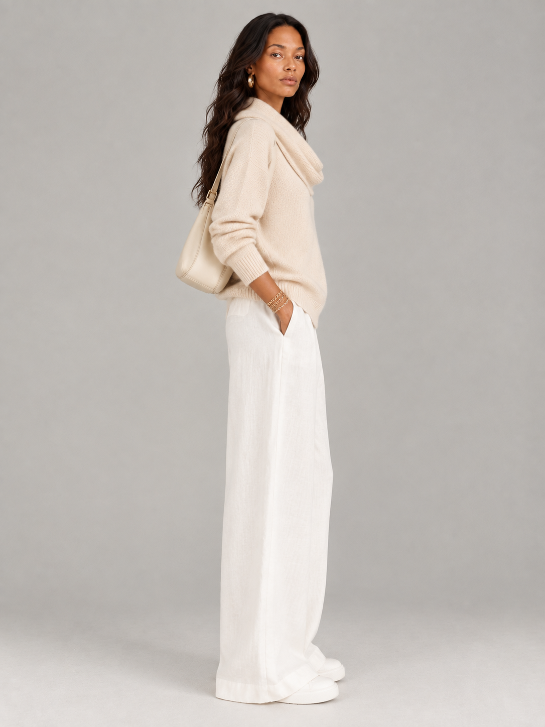 Justine™ | Pull à col drapé