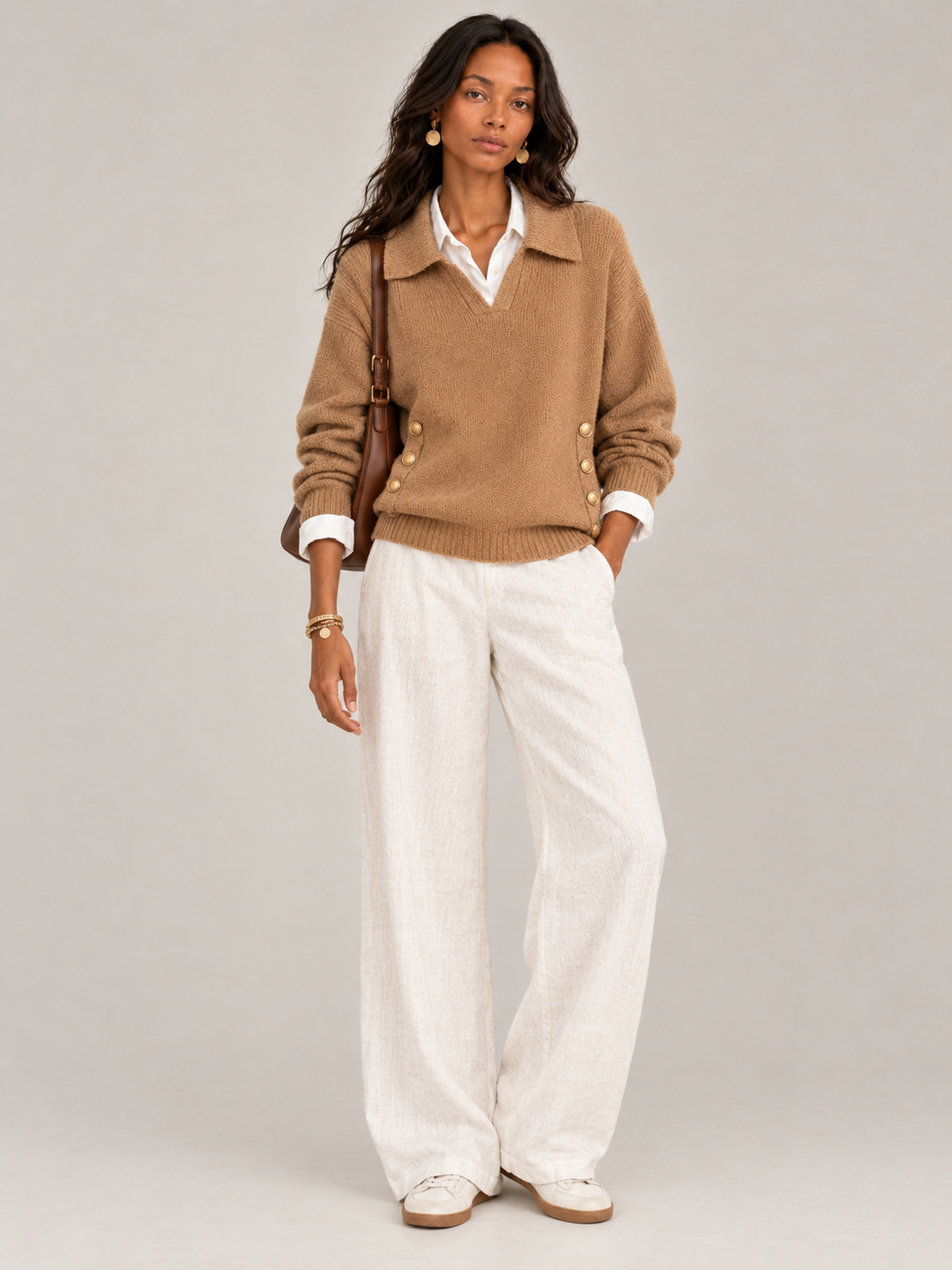 Valentine™ | Pull avec col polo et boutons