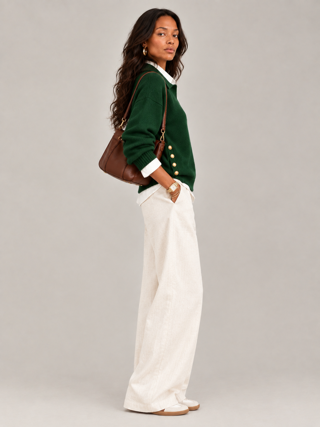 Valentine™ | Pull avec col polo et boutons