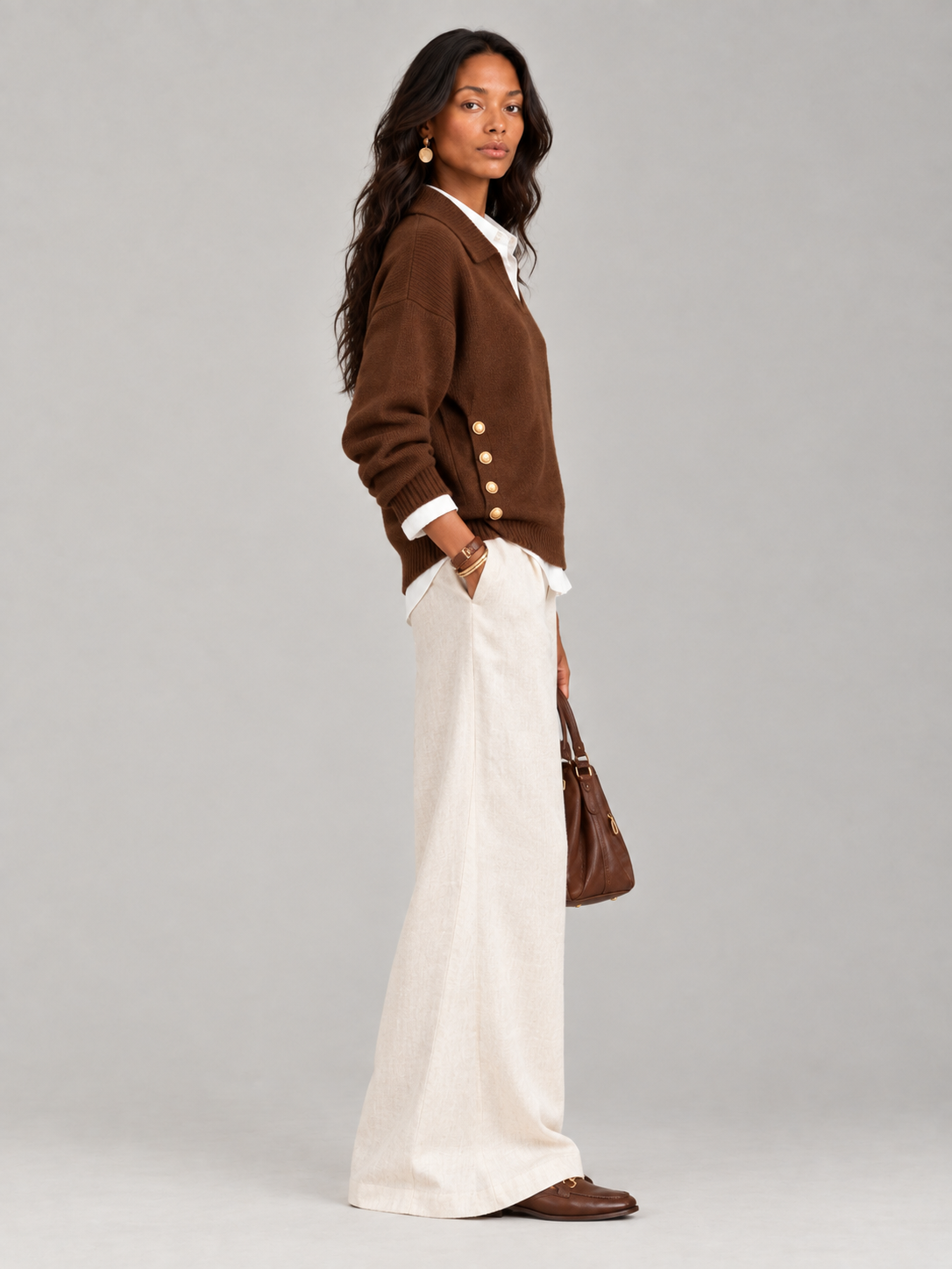 Valentine™ | Pull avec col polo et boutons