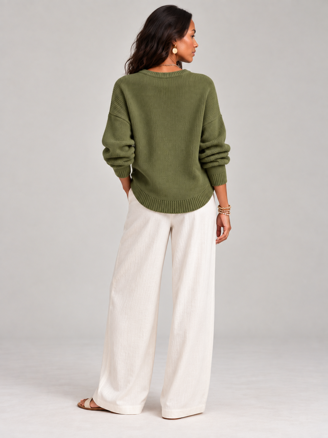 Hélène™ | Pull en tricot avec boutons Henley