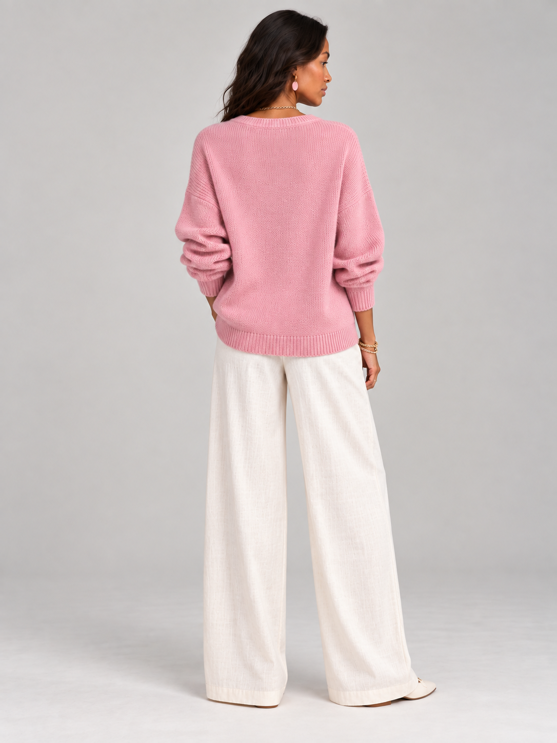 Hélène™ | Pull en tricot avec boutons Henley