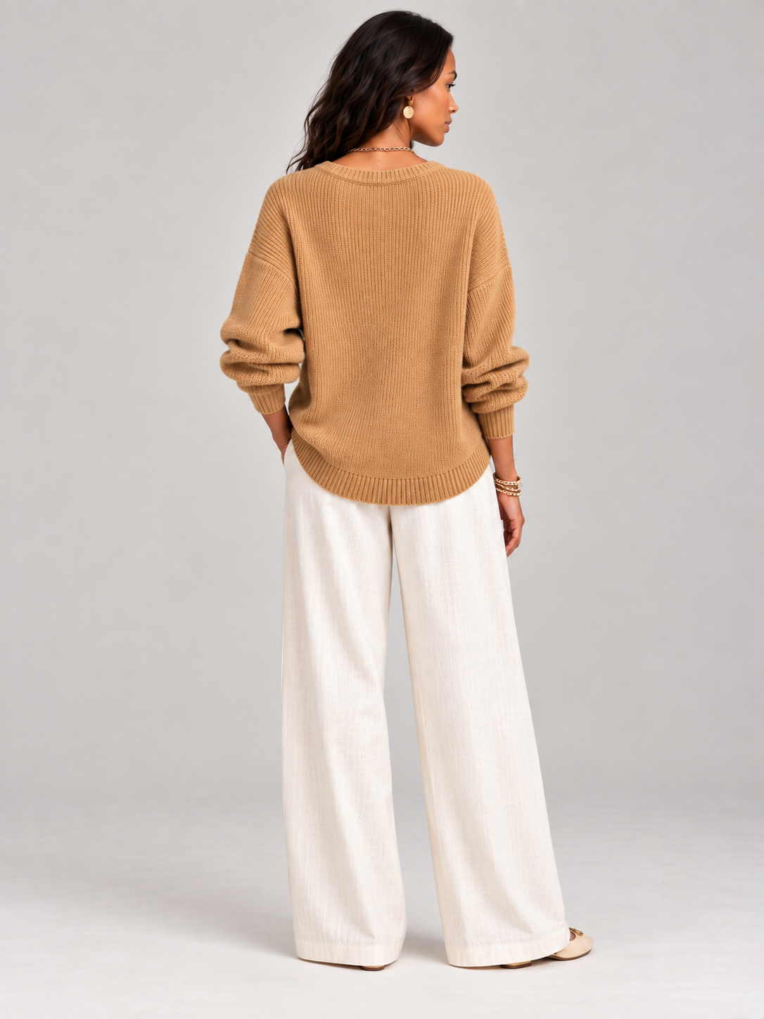 Hélène™ | Pull en tricot avec boutons Henley