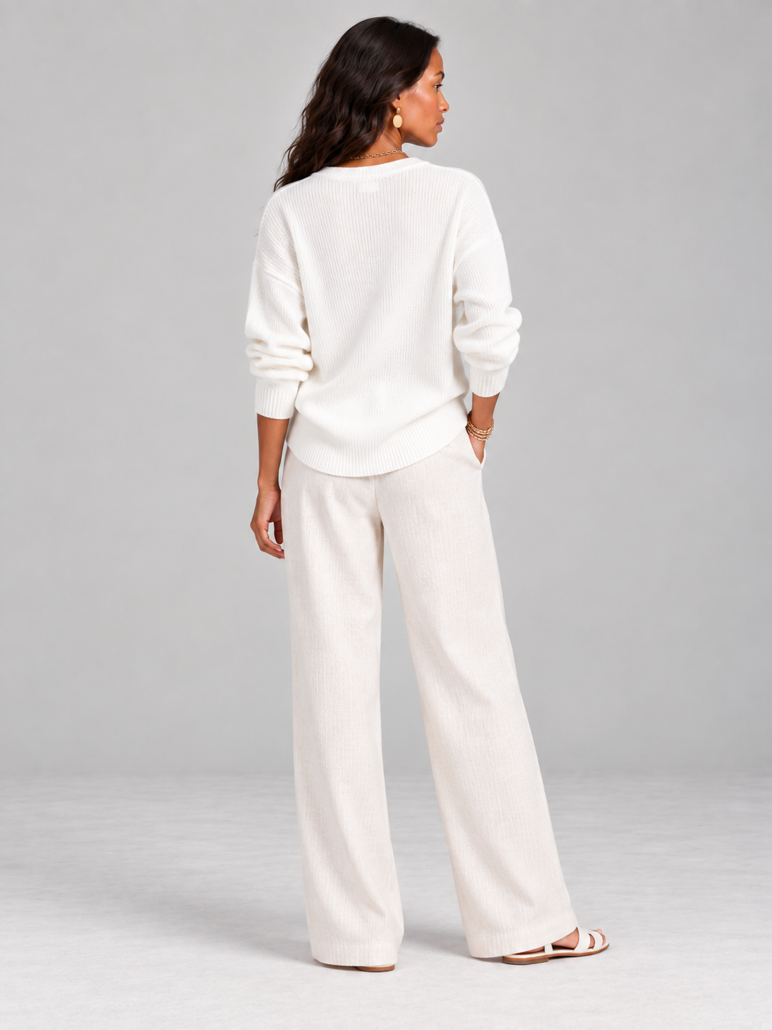 Hélène™ | Pull en tricot avec boutons Henley