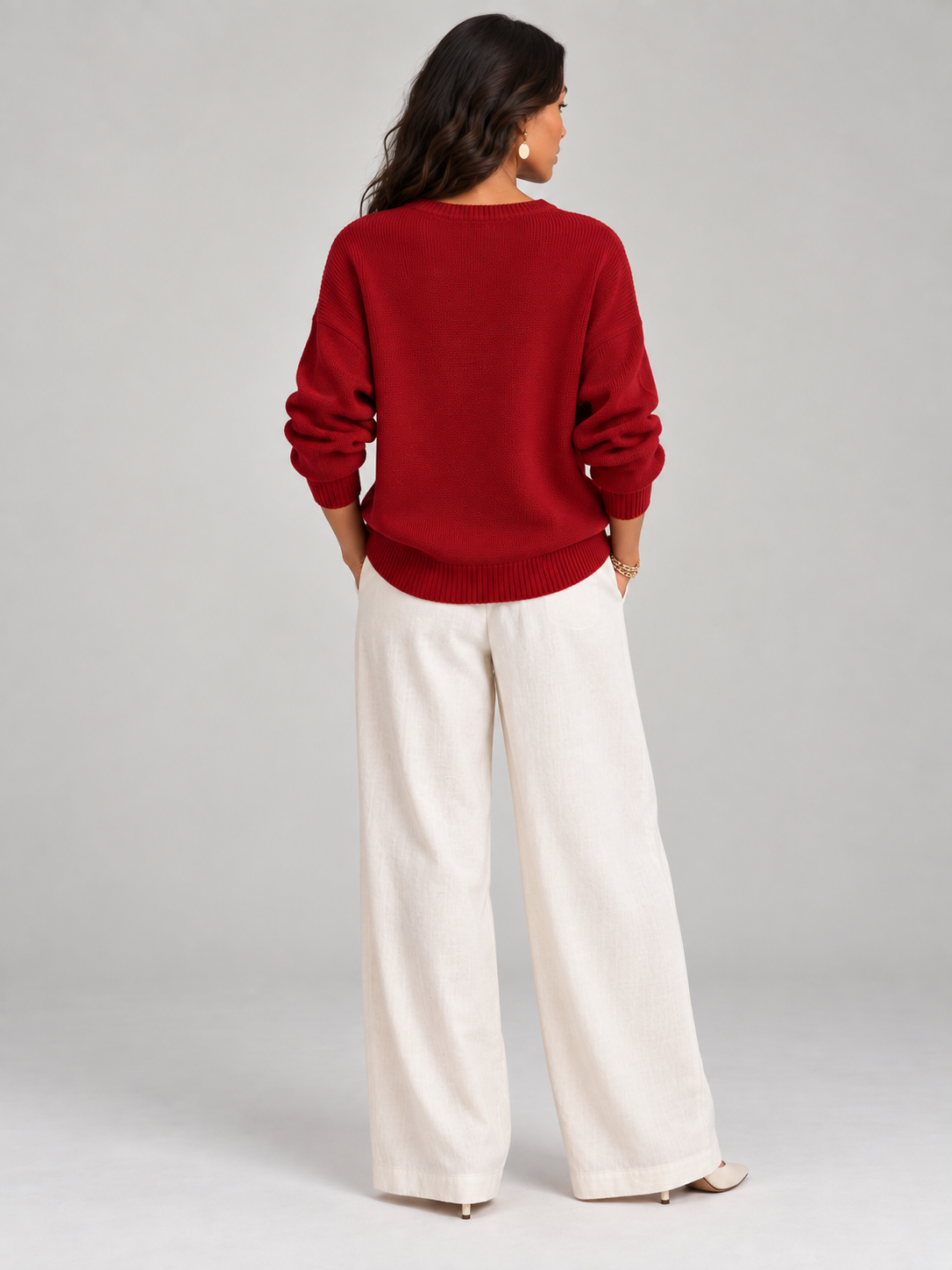 Hélène™ | Pull en tricot avec boutons Henley