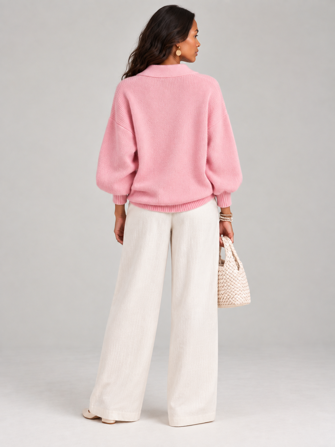 Violette™ | Pull ample avec col en V