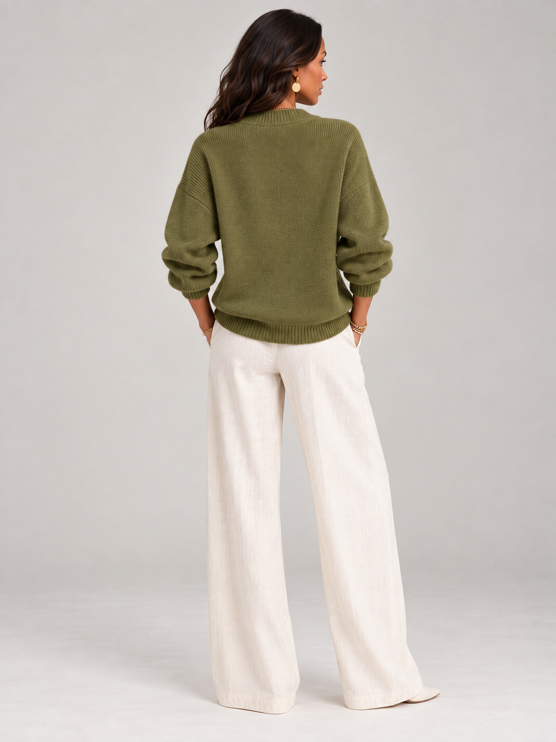 Violette™ | Pull ample avec col en V