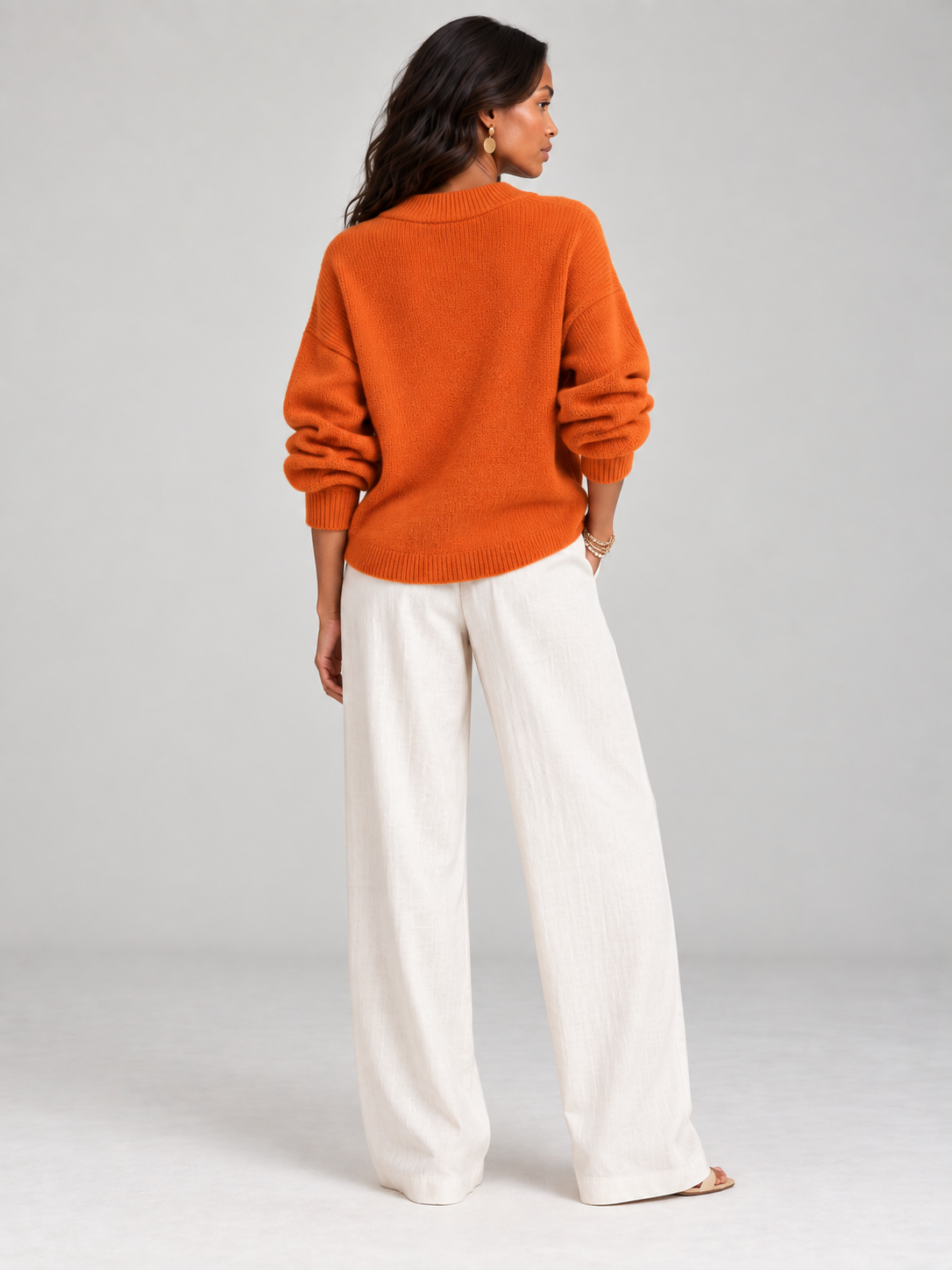 Violette™ | Pull ample avec col en V