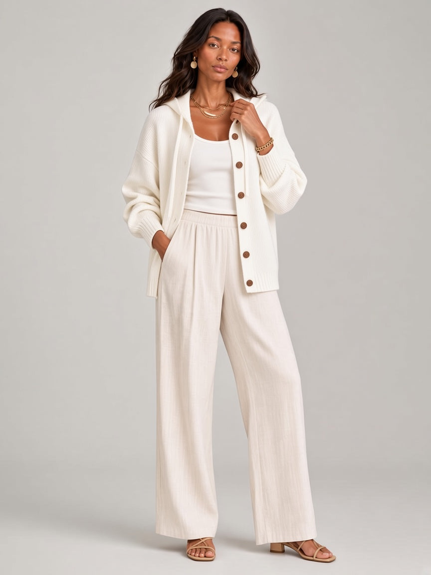 Bérénice™ | Veste en maille avec capuche et boutons