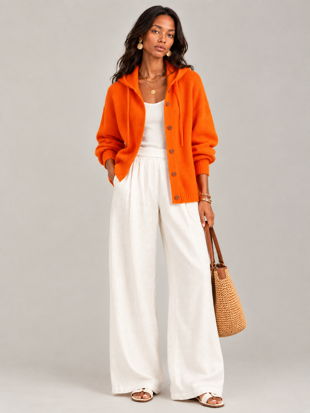 Bérénice™ | Veste en maille avec capuche et boutons