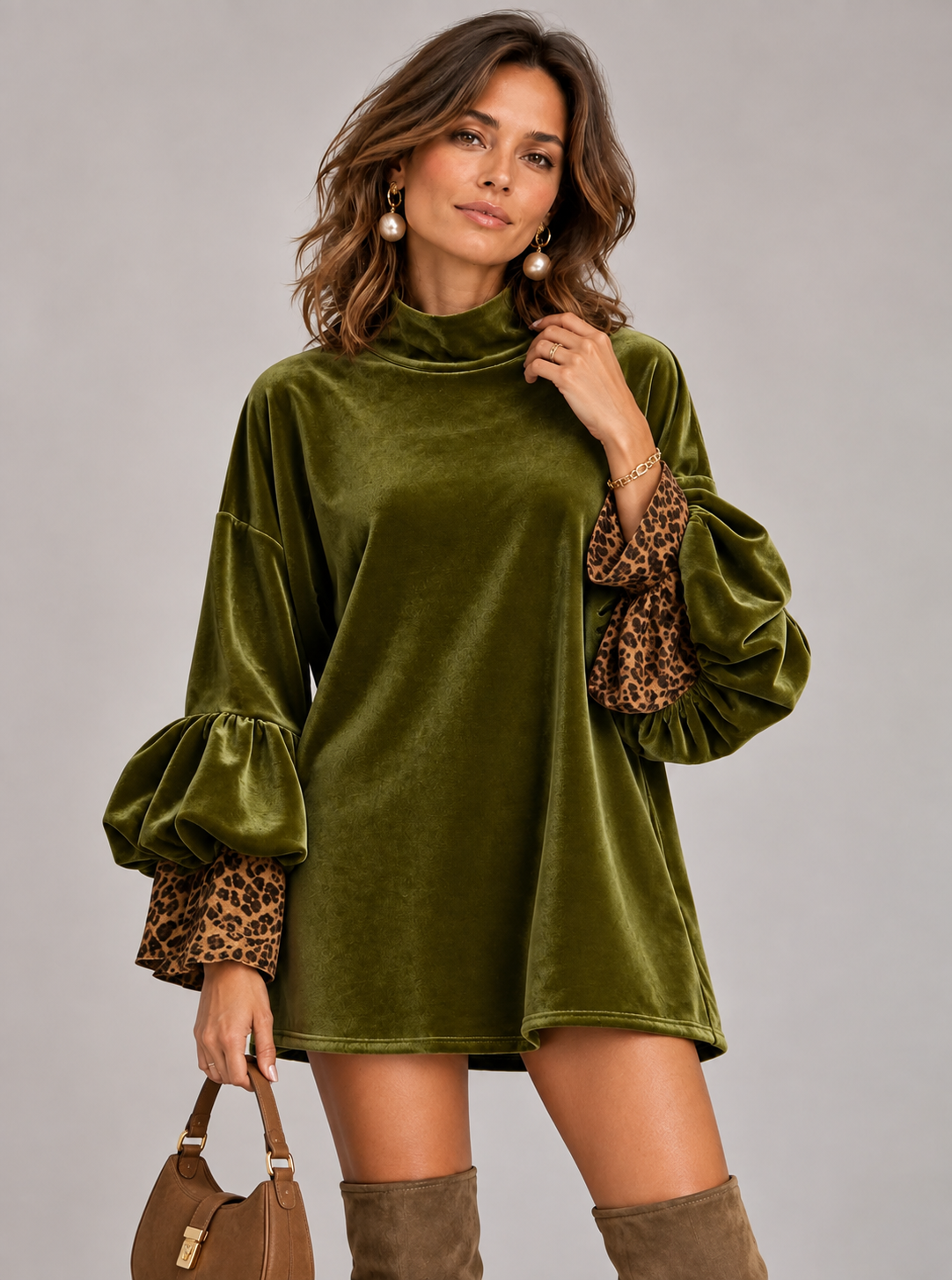 Margaux™ | Pull oversize élégant à détails léopard