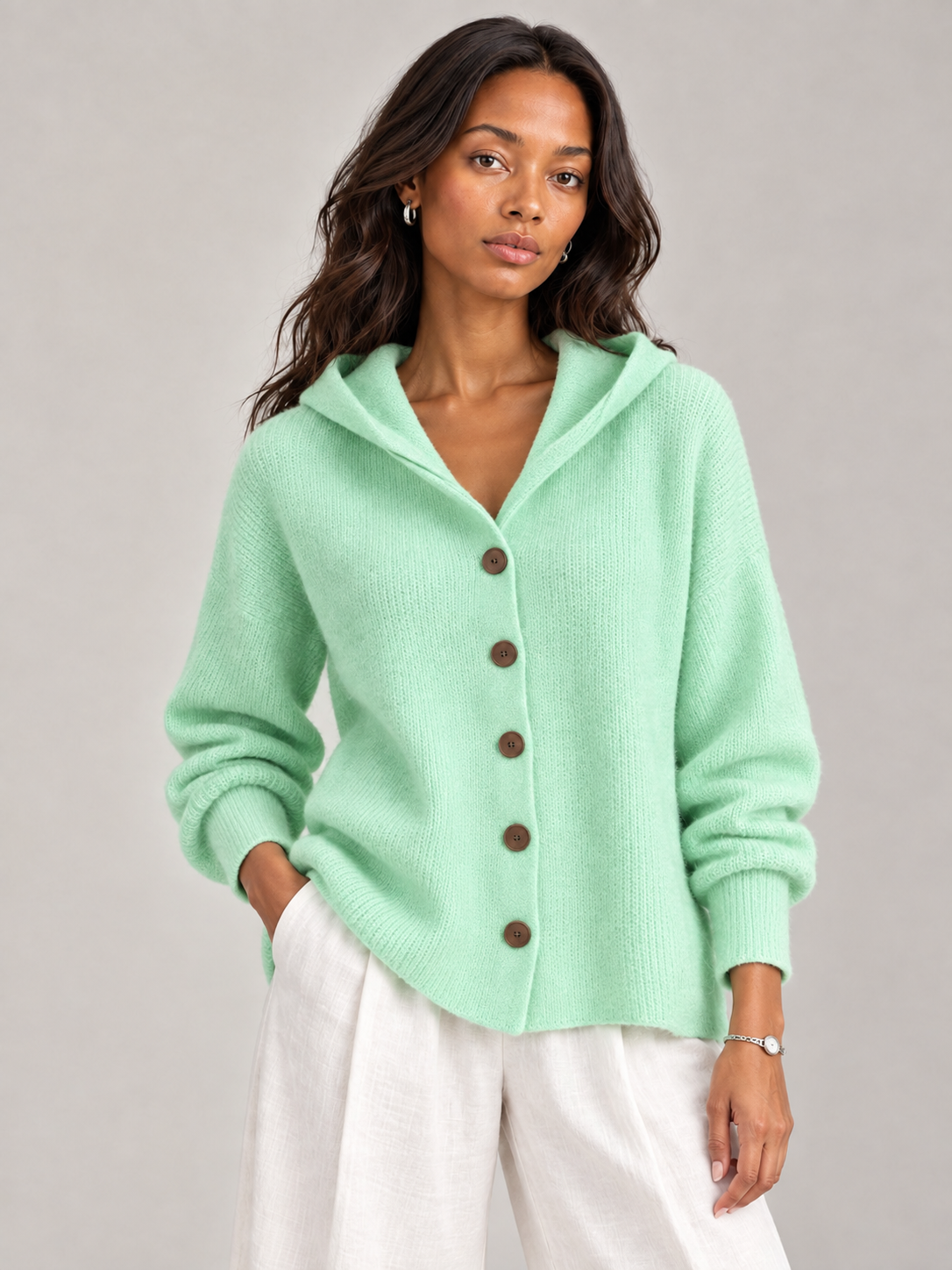 Rosalie™ | Veste en tricot avec capuche