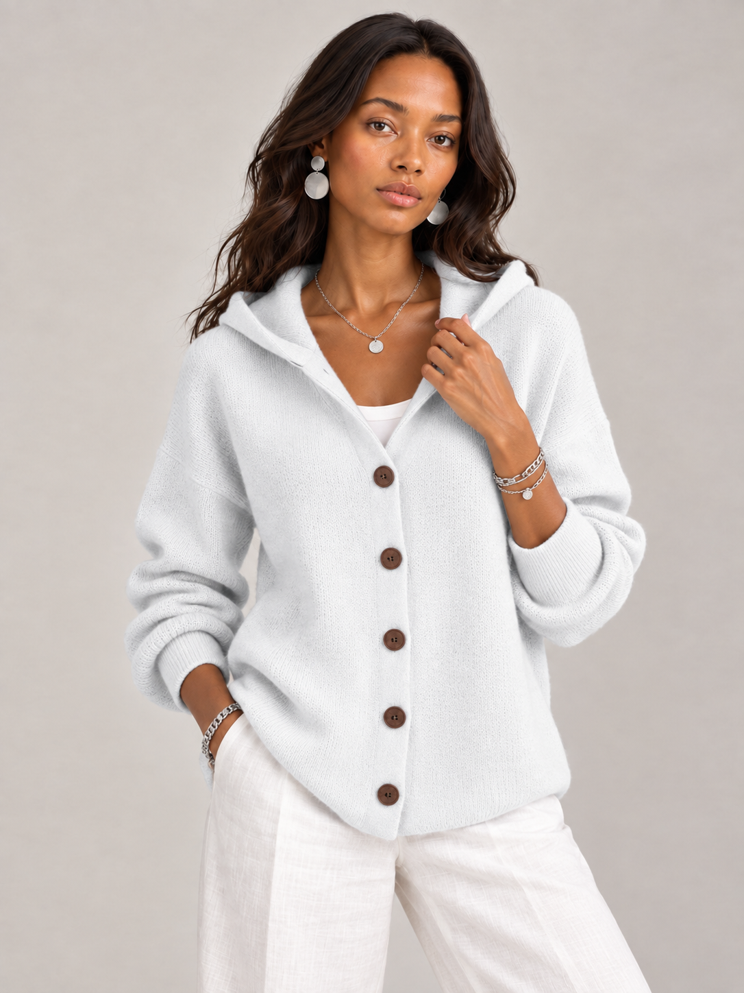Rosalie™ | Veste en tricot avec capuche