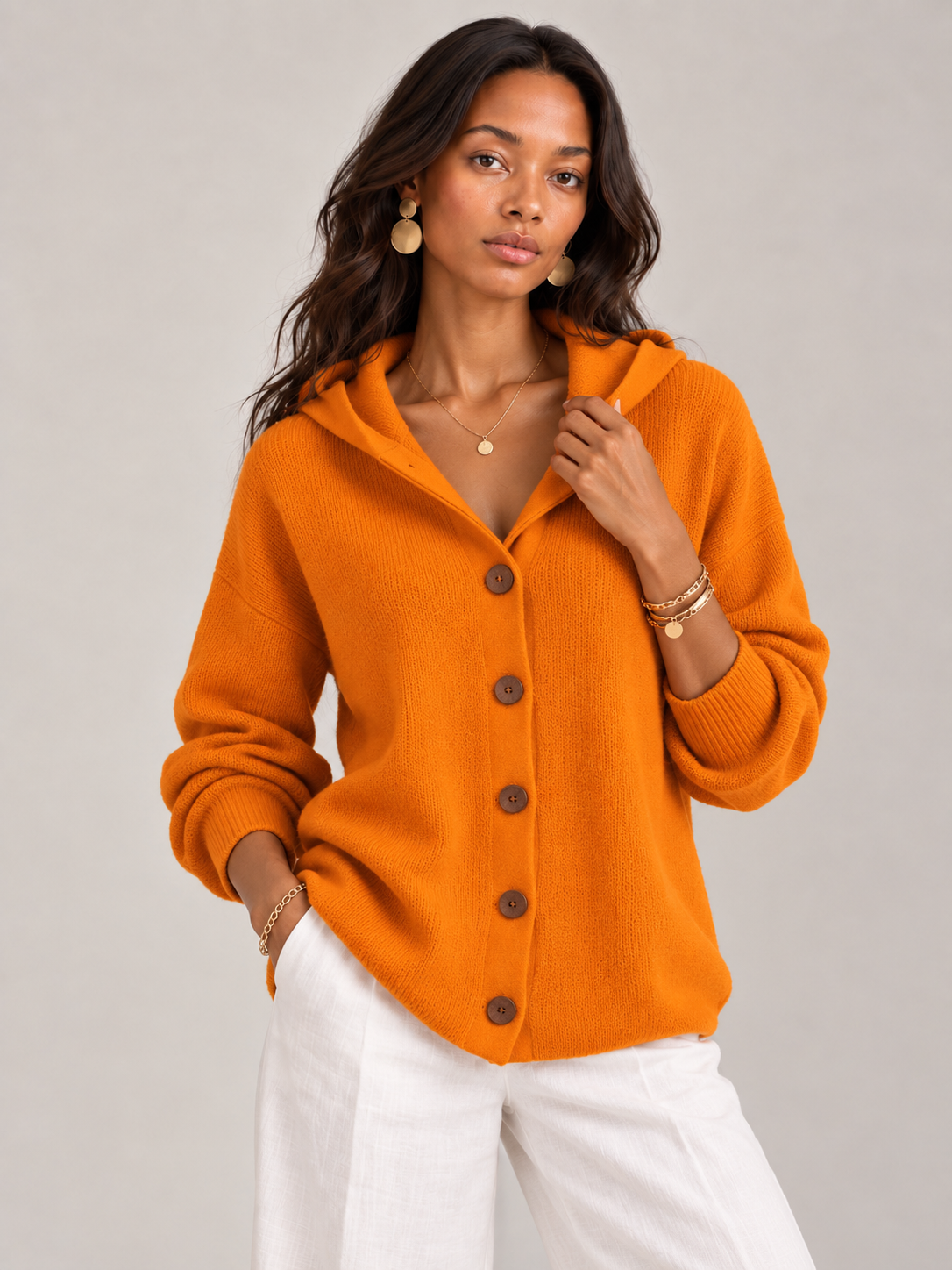 Rosalie™ | Veste en tricot avec capuche