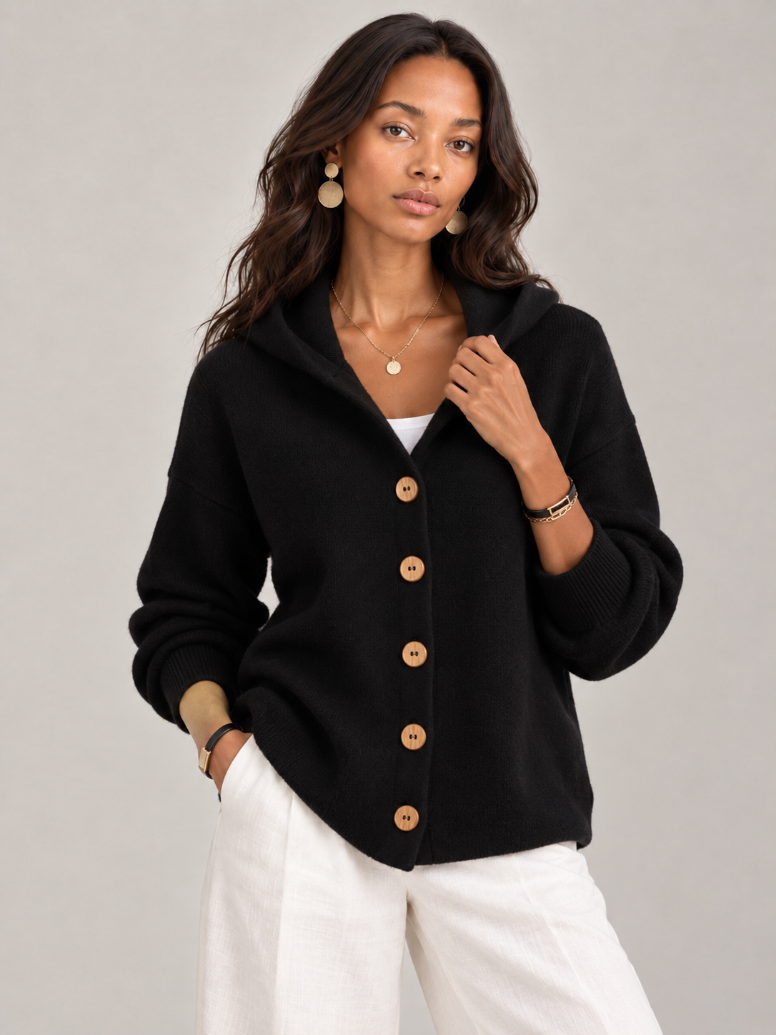 Rosalie™ | Veste en tricot avec capuche