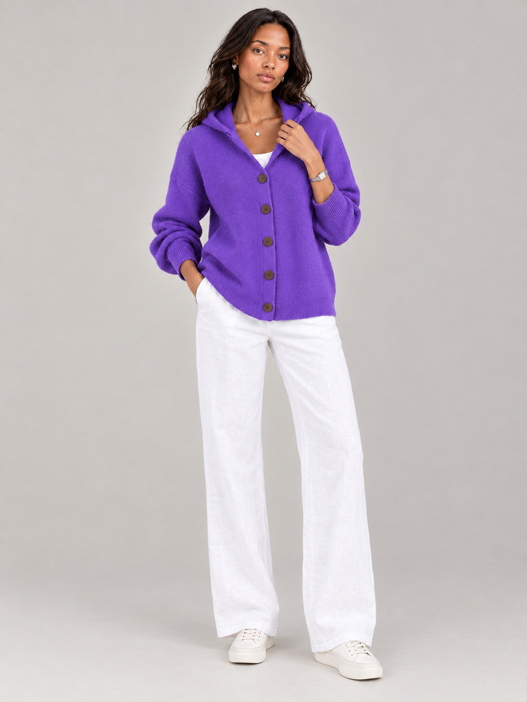 Rosalie™ | Veste en tricot avec capuche