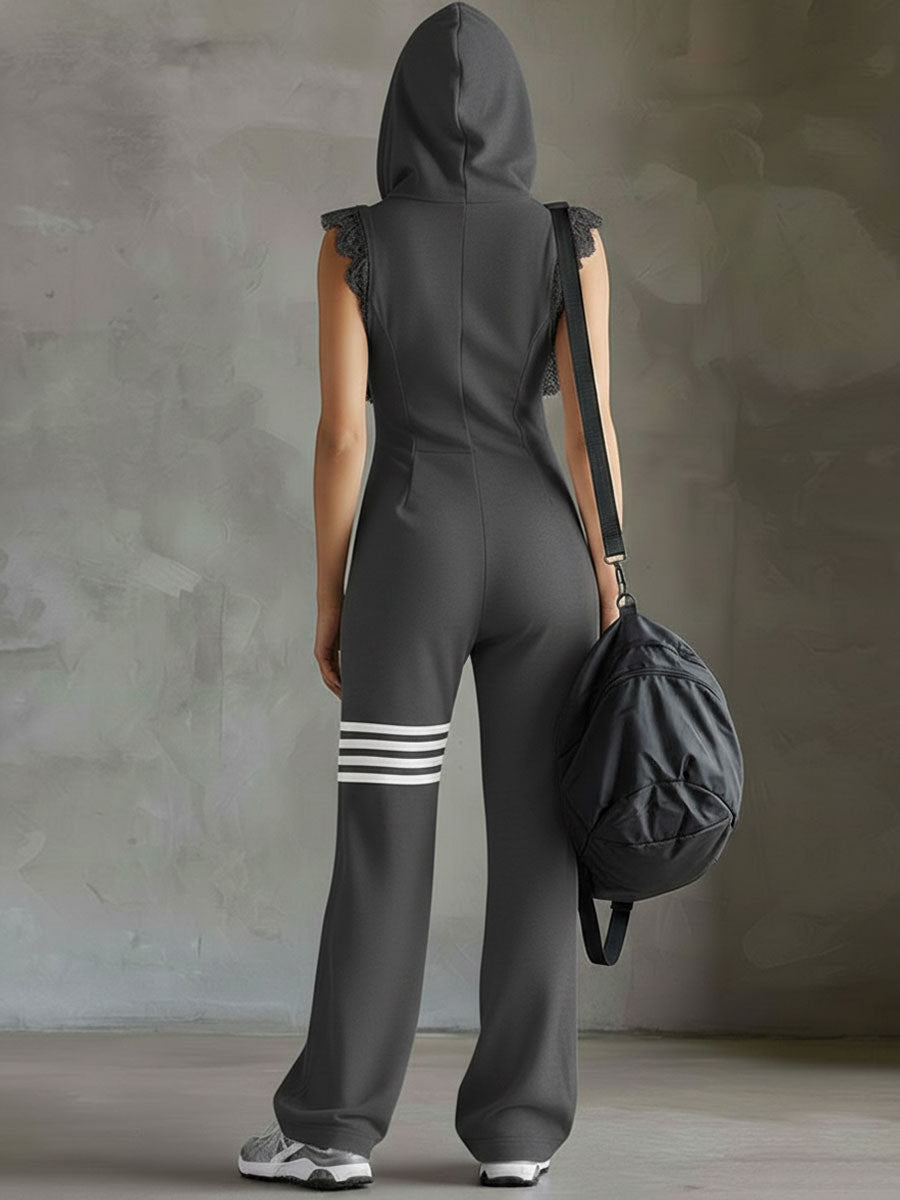 Allure Sportive | Combinaison Moderne à Capuche