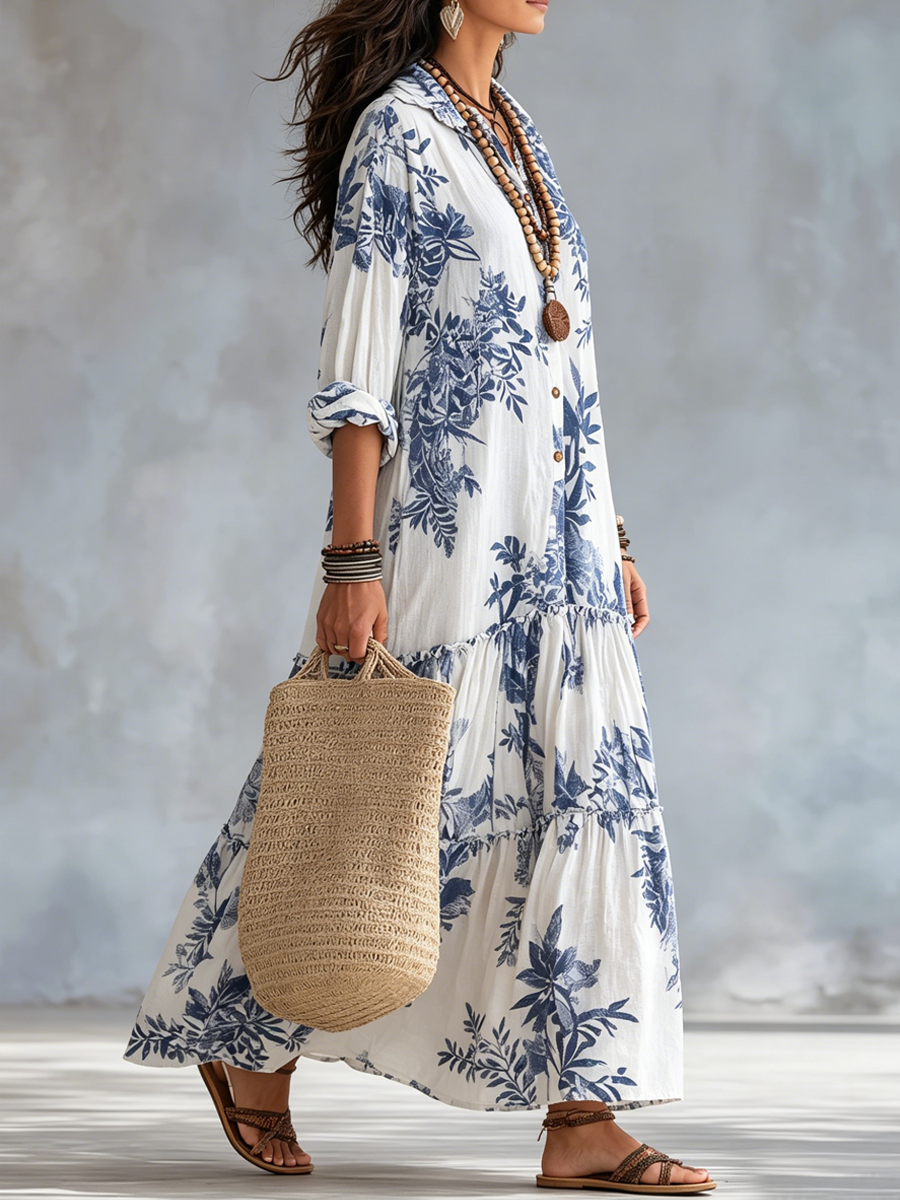 Margaux™ | Robe longue fleurie élégante